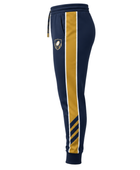 Custom Navy Yellow Rugby Sweat Pant | Wholesale Team Trousers for Clubs and Bulk Orders