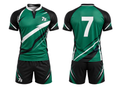 Custom Green Rugby Sevens Kit | Wholesale Rugby 7s Jersey and Shorts Set for Bulk Team Orders