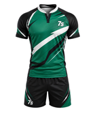 Custom Green Rugby Sevens Kit | Wholesale Rugby 7s Jersey and Shorts Set for Bulk Team Orders