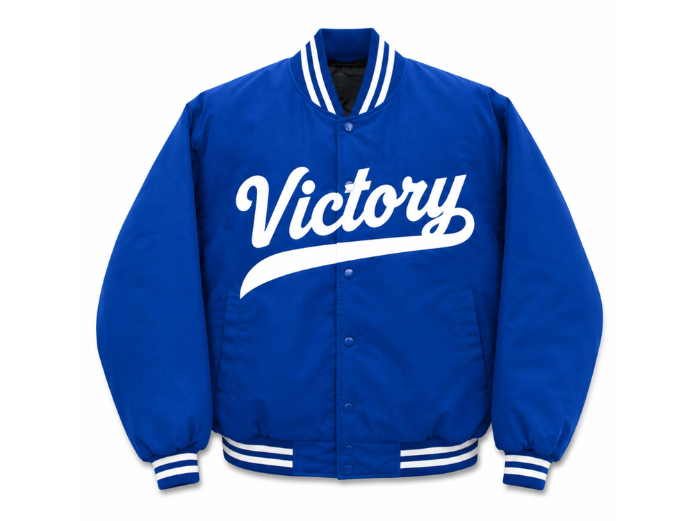 Custom Blue Softball Dugout Jacket – Wholesale Team Warm-Up Jacket for Clubs front design preview