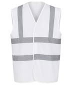 Two Band and Braces Waistcoat B2B Low MOQ Reflective Waistcoat White Workwear