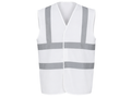 Two Band and Braces Waistcoat B2B Low MOQ Reflective Waistcoat White Workwear