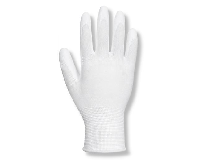Palm Glove for Security B2B Low MOQ Palm-Coated Gloves White Workwear front design preview