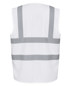 Two Band and Braces Waistcoat B2B Low MOQ Reflective Waistcoat White Workwear