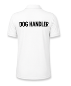 Dog Handler Printed Polo Shirt B2B Low MOQ Printed Uniform Top White Workwear