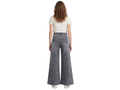 Wholesale Custom Grey Rhinestone Wide Leg Jeans Manufacturer Private Label Acid Wash Denim Pants