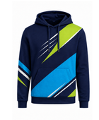 Custom Training and Lifestyle Hoodie | Wholesale Gym Team Hoodie | Navy Blue Lime Green | Apparels Bridge