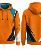 Custom Training and Lifestyle Hoodie | Wholesale Gym Team Hoodie | Orange Teal Black | Apparels Bridge