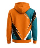 Custom Training and Lifestyle Hoodie | Wholesale Gym Team Hoodie | Orange Teal Black | Apparels Bridge