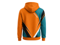 Custom Training and Lifestyle Hoodie | Wholesale Gym Team Hoodie | Orange Teal Black | Apparels Bridge