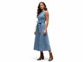 Wholesale Custom Denim Midi Dress Manufacturer Private Label Button Down Dress