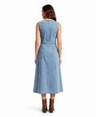 Wholesale Custom Denim Midi Dress Manufacturer Private Label Button Down Dress