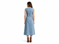 Wholesale Custom Denim Midi Dress Manufacturer Private Label Button Down Dress