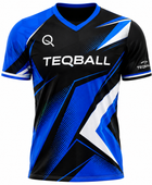 Custom Teqball Jersey – Black Blue Team Shirt for Wholesale Clubs and Academy Buyers