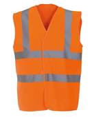 Reflective Braces Waistcoat – Low MOQ B2B Sleeveless Workwear Vest in Orange
