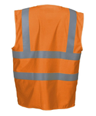 Reflective Braces Waistcoat – Low MOQ B2B Sleeveless Workwear Vest in Orange