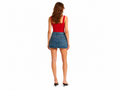 Custom Women’s Wrap-Front Denim Mini Skirt for Private Labels