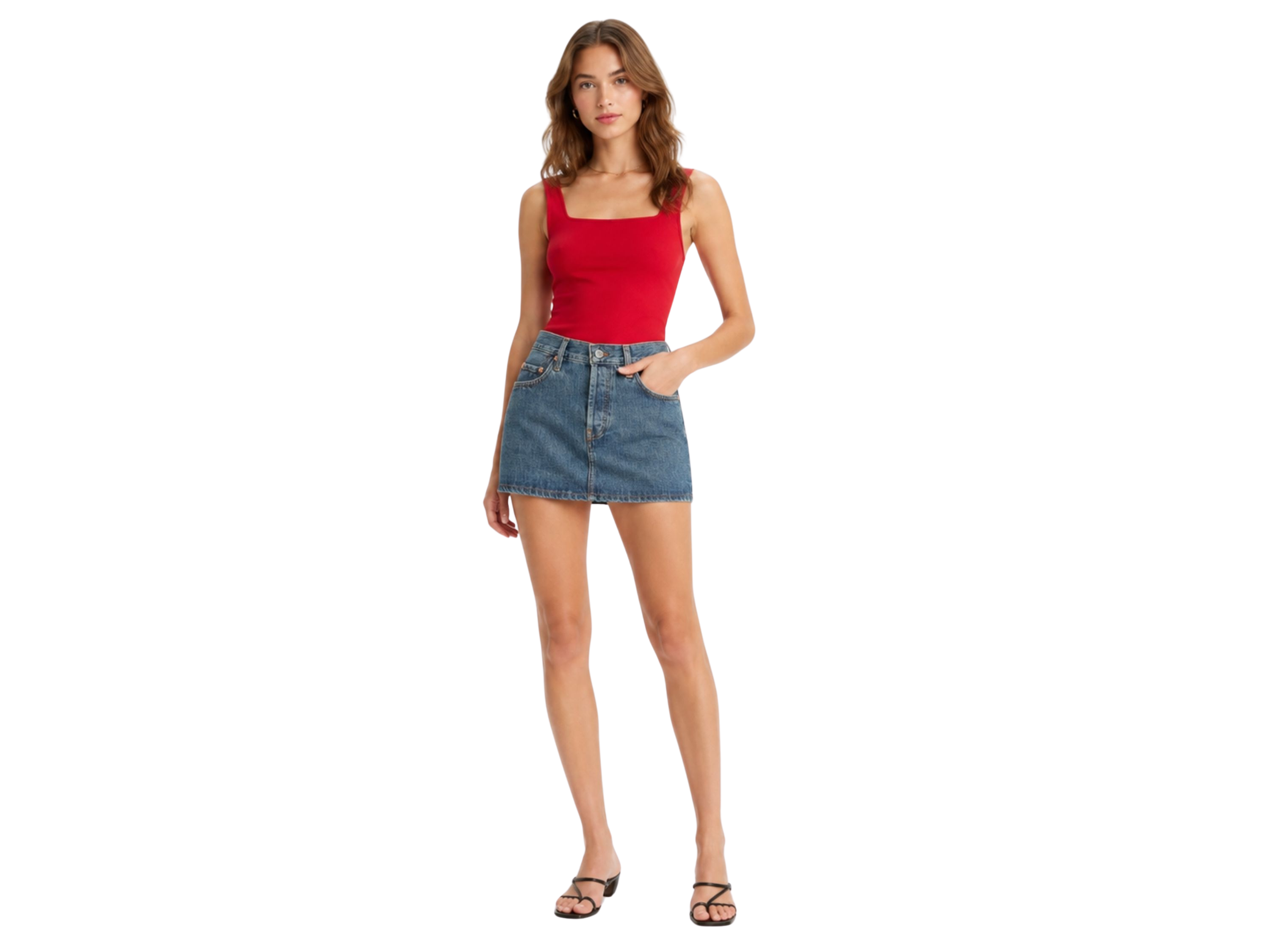 Custom Women’s Denim Mini Skirt for Private Labels