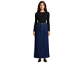 Custom Women’s Dark Indigo A-Line Denim Maxi Skirt