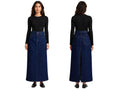 Custom Women’s Dark Indigo A-Line Denim Maxi Skirt