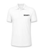 Security Printed Polo Shirt B2B Low MOQ Printed Uniform Top White Workwear