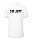 Security Printed Polo Shirt B2B Low MOQ Printed Uniform Top White Workwear